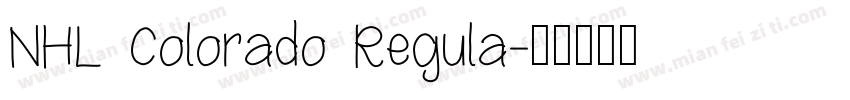 NHL Colorado Regula字体转换